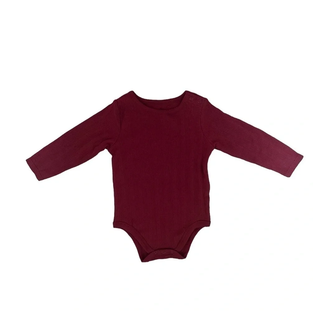 Garanimals Red LS Pointelle Bodysuit Size 18 Months New With Tags